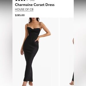 Black House of CB corset dress. Size XS. Worn once.